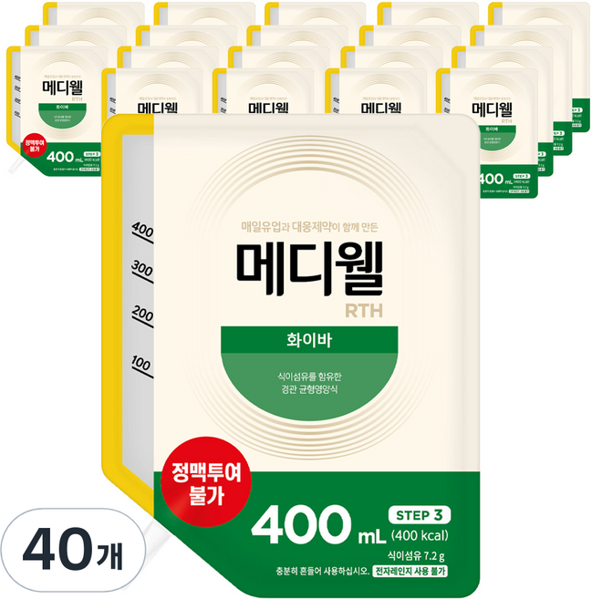 메디웰 RTH 화이바, 400ml, 40개
