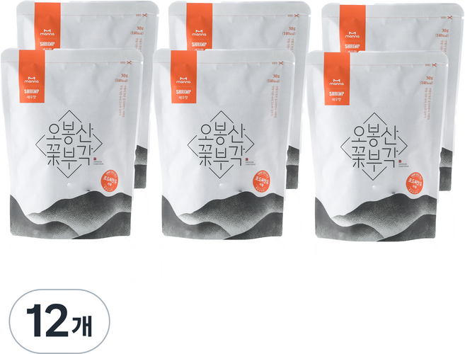 오봉산꽃부각 김부각 새우맛, 30g, 12개