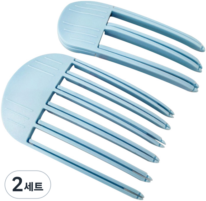 라이퓨 헤어 뿌리 볼륨 집게 6핀 + 3핀 세트, 2세트, 블루
