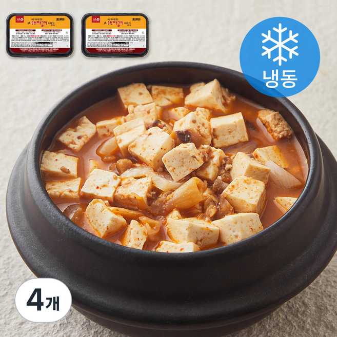 피아골미선씨 3분 두부 짜글이 비빔장 (냉동), 200g, 4개