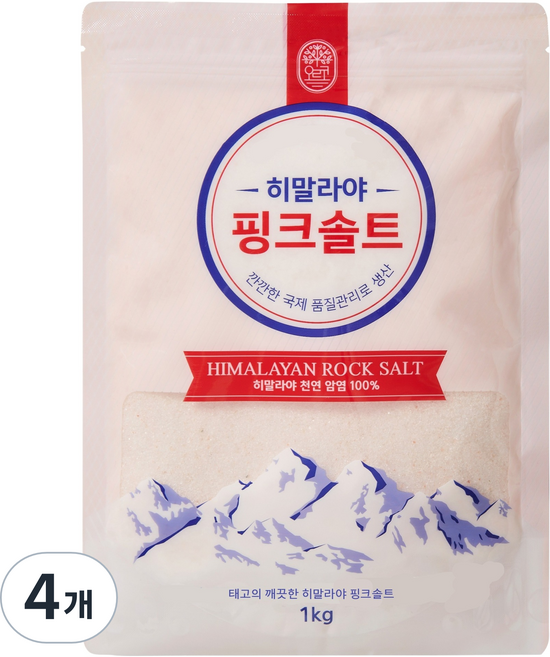 오르코 히말라야 핑크솔트, 1kg, 4개