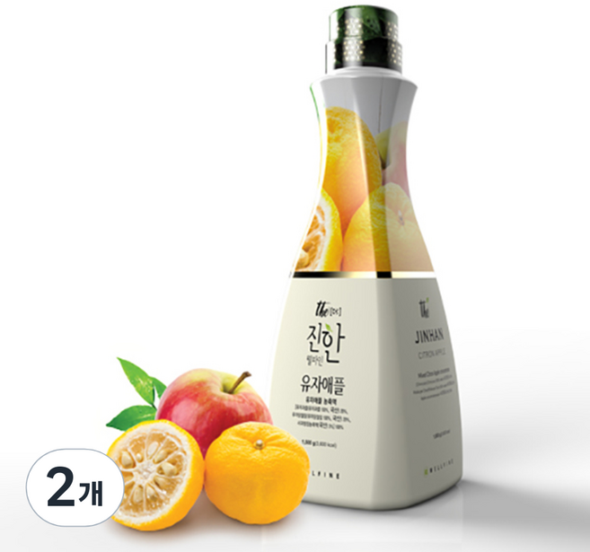 웰파인 더진한 유자애플 농축액, 1.5kg, 2개