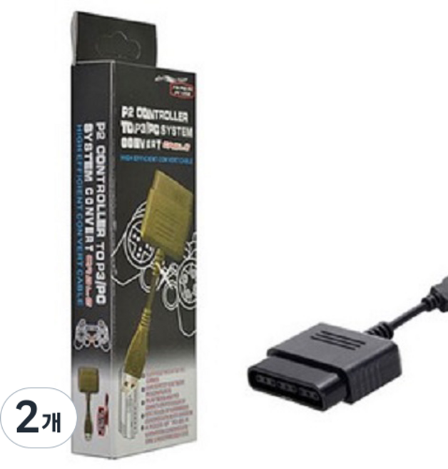 PS2 to PC/PS3 控制器轉換器, 單一商品, 2個, 單一顏色