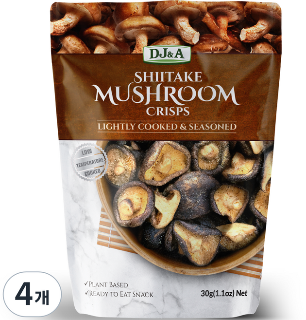 디제이앤에이 표고버섯과자 시타케 머쉬룸 오리지널, 30g, 4개