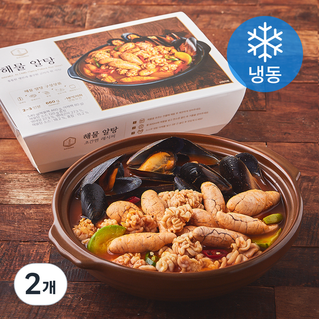 설래담 해물 알탕 (냉동), 660g, 2개