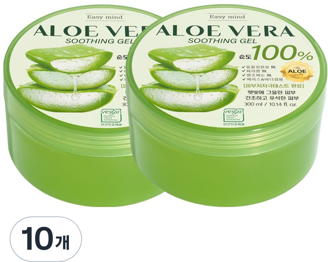 이지마인드 알로에베라 수딩젤, 300g, 10개