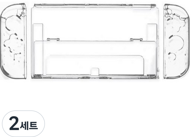 잼몬스터 닌텐도 스위치 OLED 하이브리드 개선형 풀케이스 유리알 투명, 2세트, SO01