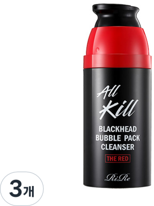리르 올킬 블랙헤드 버블 팩 클렌져 더 레드, 50ml, 3개