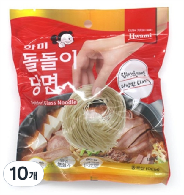 화미 돌돌이 당면, 10개, 60g