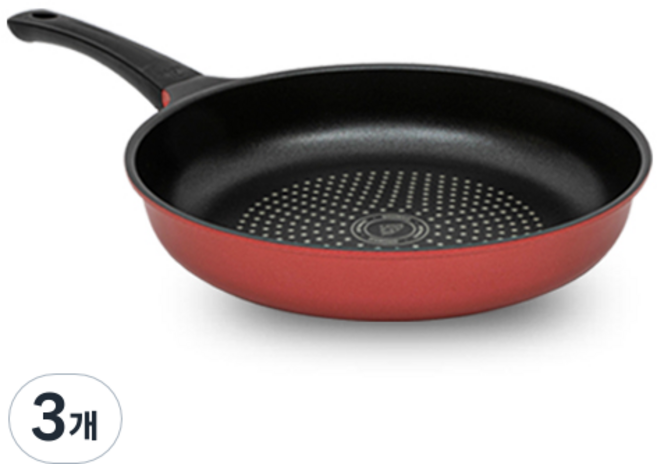 키친아트 인덕션 프리미엄 IH 메트레드 후라이팬, 3개