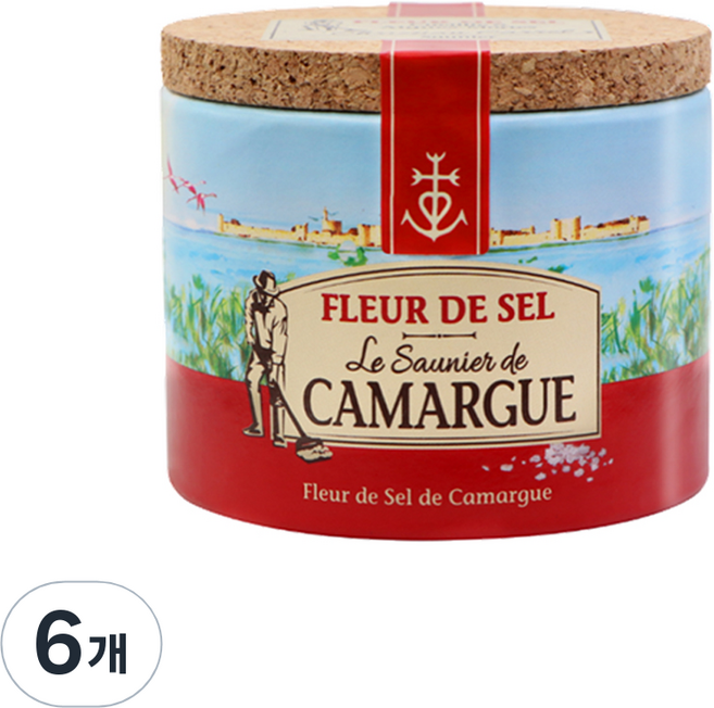 르쏘니에드까마르그 천일염 플뢰르 드 셀, 125g, 6개
