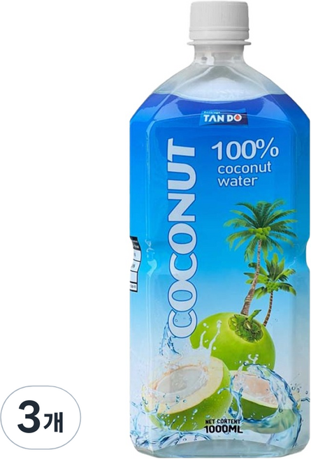 탄도 코코넛 워터, 1L, 3개