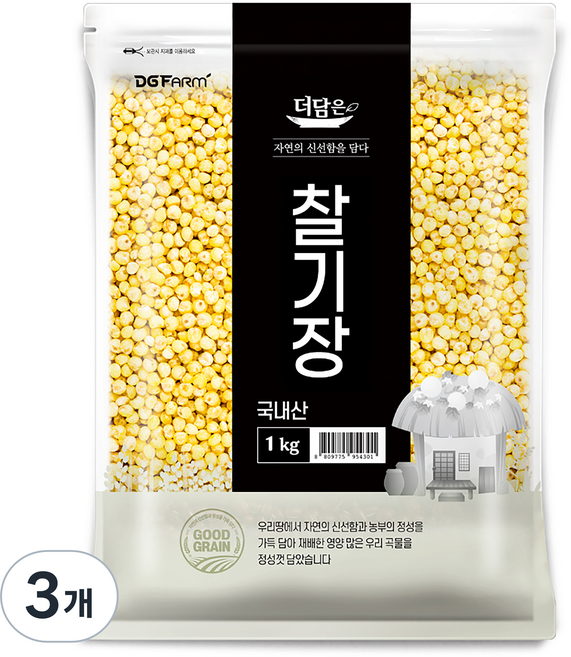 더담은 국산 찰기장, 1kg, 3개