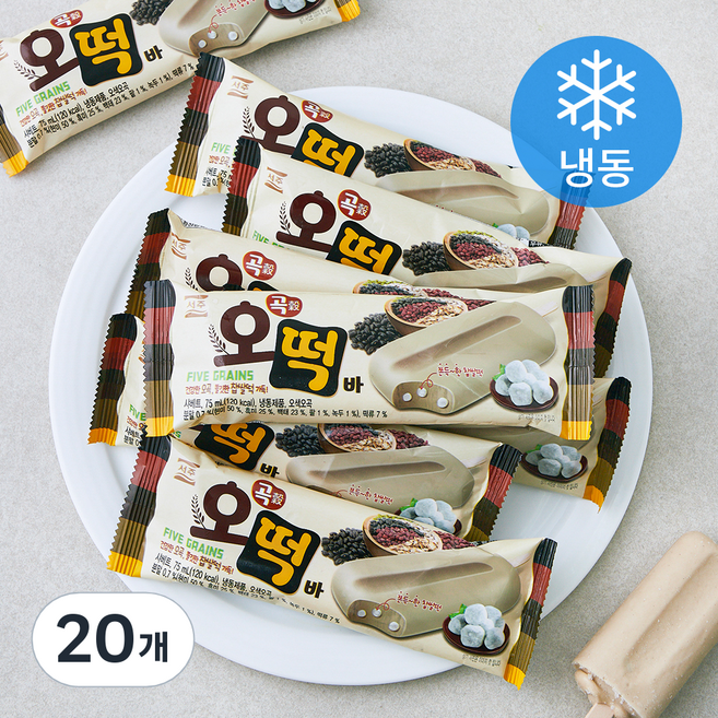 서주 오곡떡바 (냉동), 20개, 1개입, 75ml