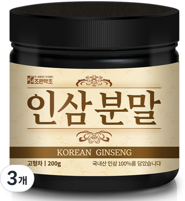 조은약초 인삼분말, 200g, 3개
