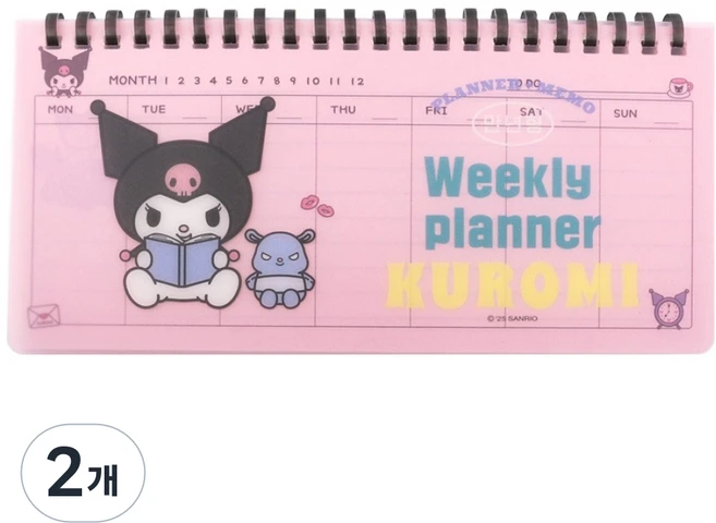 산리오 만년주간 플래너, 쿠로미, 2개 - 쿠팡