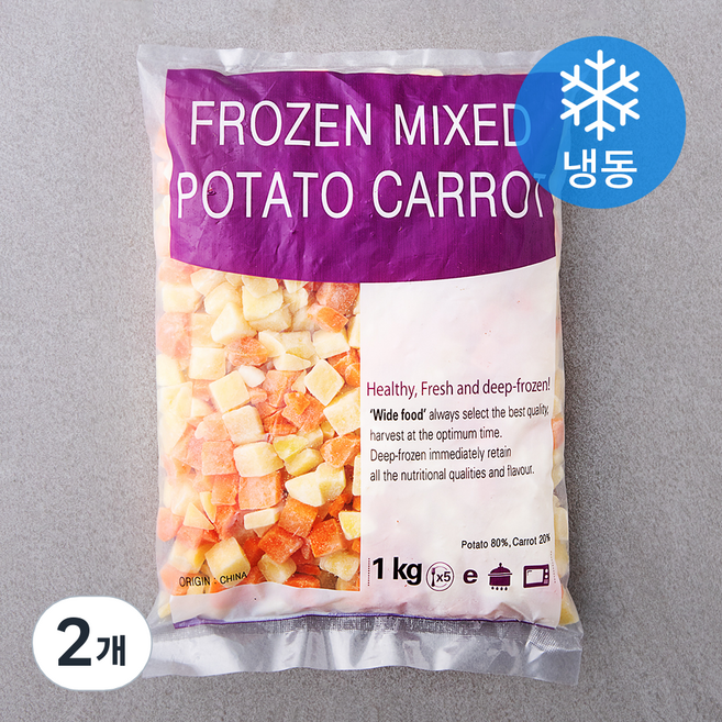 중국산 혼합 감자 당근 (냉동), 1kg, 2개