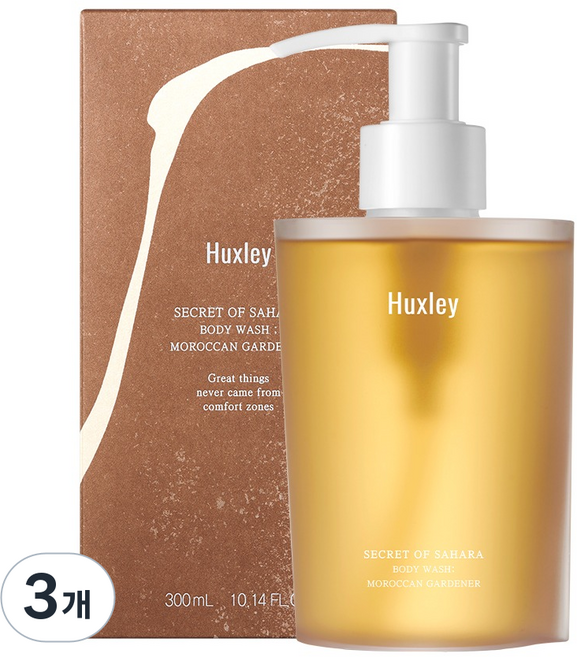 헉슬리 바디 워시 모로칸 가드너, 3개, 300ml