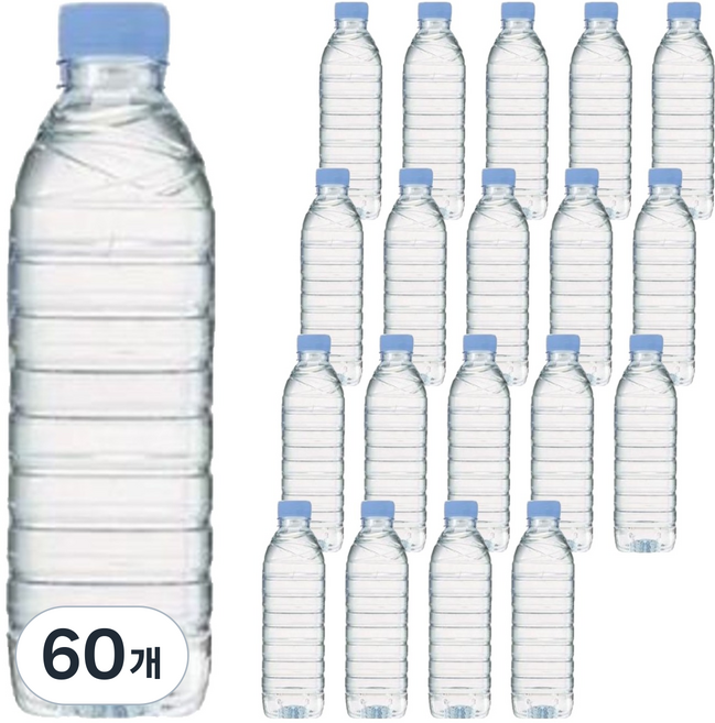 모닝캄 생수 무라벨, 60개, 500ml