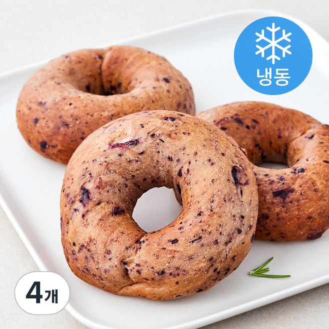 더건강한쌀베이글 블루베리 쌀베이글 3개입 (냉동), 330g, 4개
