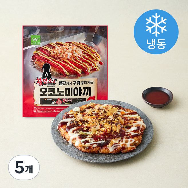 사옹원 불닭소스 오코노미야키 (냉동), 277g, 5개