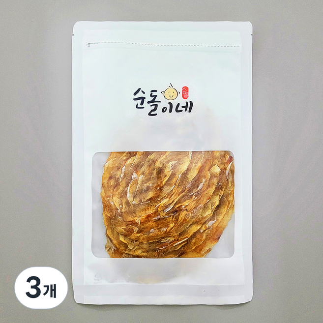 순돌이네 두꺼운 두툼 쥐포, 3개, 300g