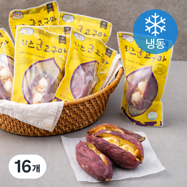 고구마공장 치즈군고구마(냉동), 140g, 16개