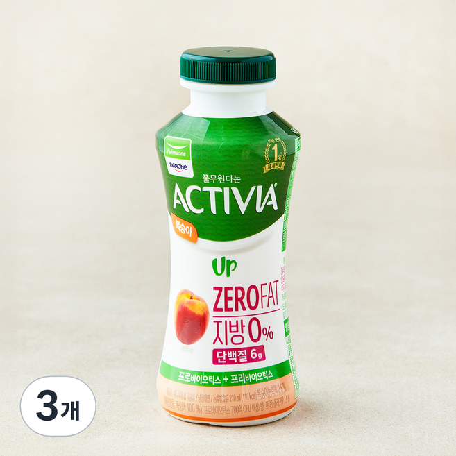 풀무원 다논 액티비아 UP 복숭아, 210ml, 1개입, 3개