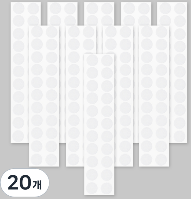 코멧 홈 원형 찍찍이 테이프 20mm 11쌍, 20개