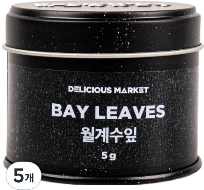 DELICIOUS MARKET 頂級月桂葉香料 The Black, 5g, 5個