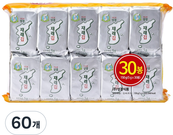 지도표성경 재래식탁김, 5g, 60개