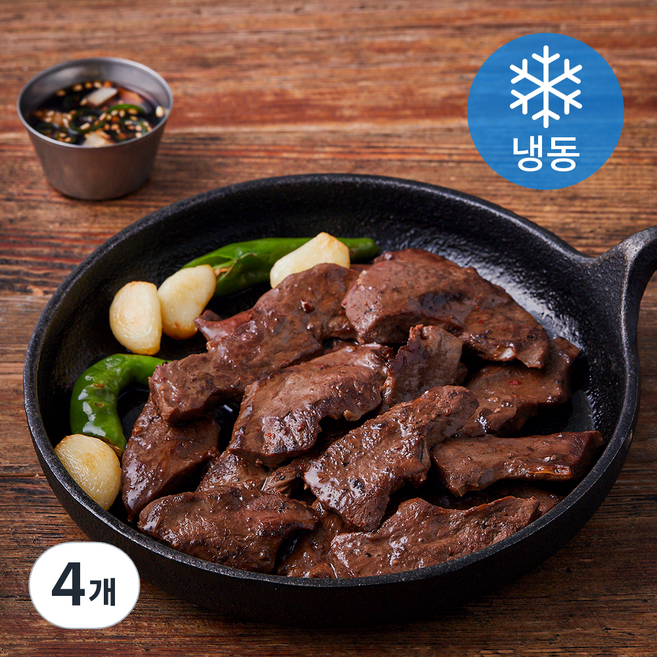 곱창파는청년들 한우염통 (냉동), 4개, 350g