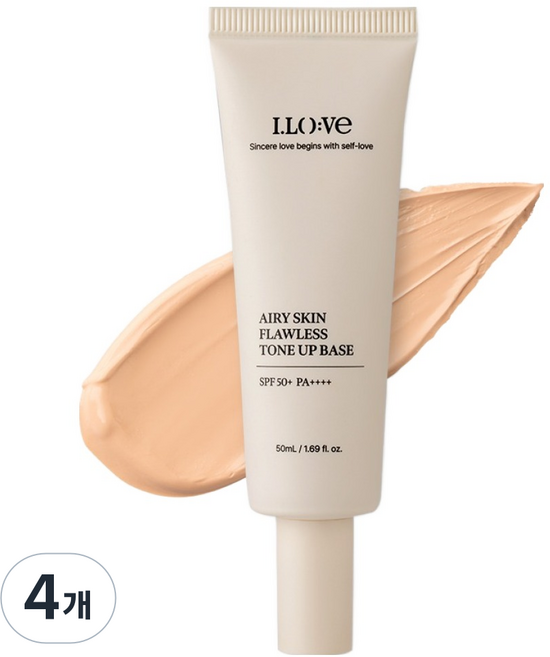 아이로베 에어리 스킨 파데프리 톤업 베이스 50ml, 4개, 베이지