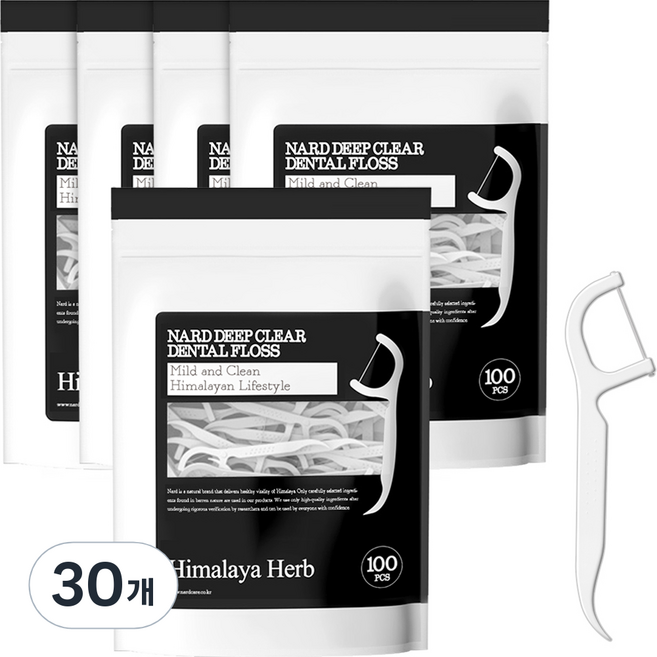 나드 딥클리어 덴탈 치실, 100개입, 30개