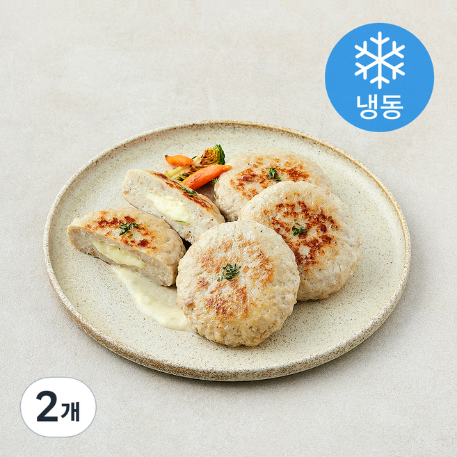 닭가슴살 함박스테이크 퐁듀치즈 (냉동), 1kg, 2개
