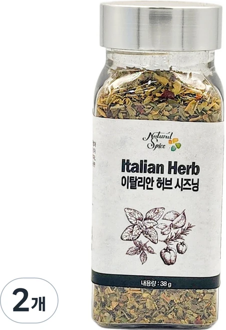 내츄럴스파이스 이탈리안 허브 시즈닝, 38g, 2개 - 쿠팡