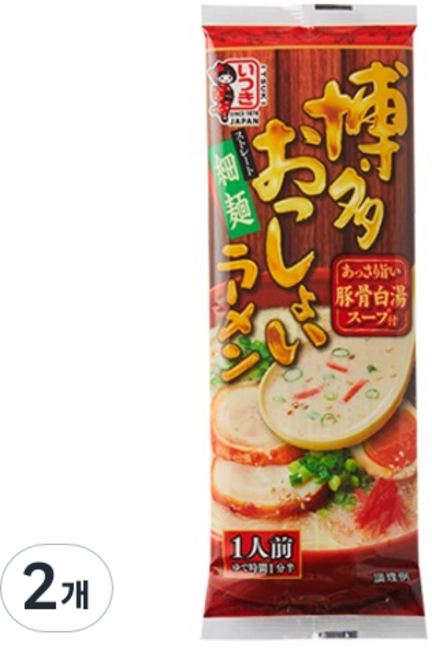이츠키 하카타 돈코츠 옷쇼이라멘 수입봉지라면 123g, 2개