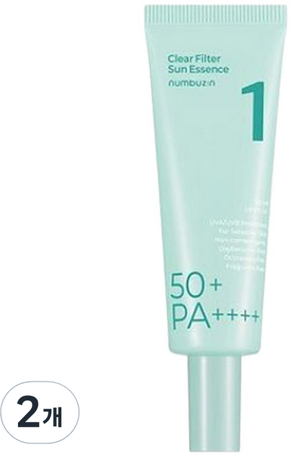Numbuzin 1號清透安撫水感防曬乳 SPF50+ PA++++, 50ml, 2條