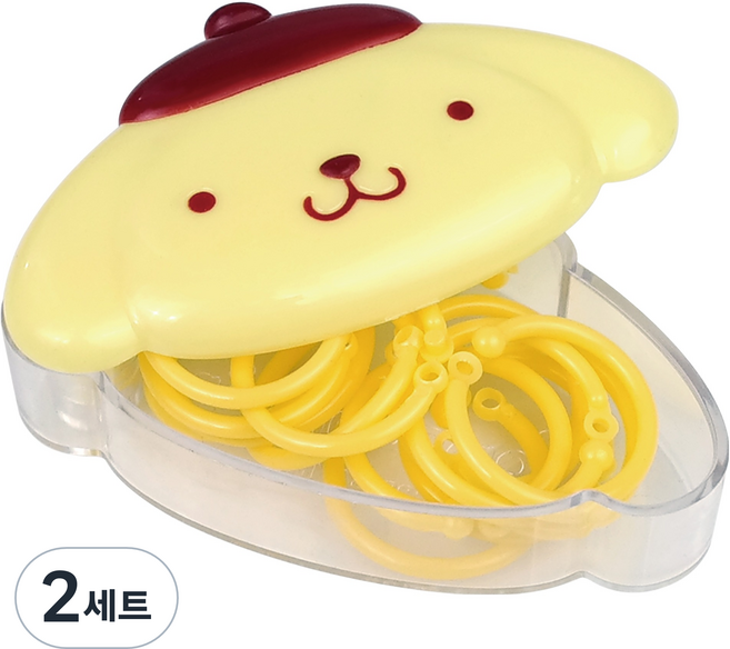 바이하츠 폼폼푸린 플라스틱 카드링 중 15p 세트, 2세트, 24mm