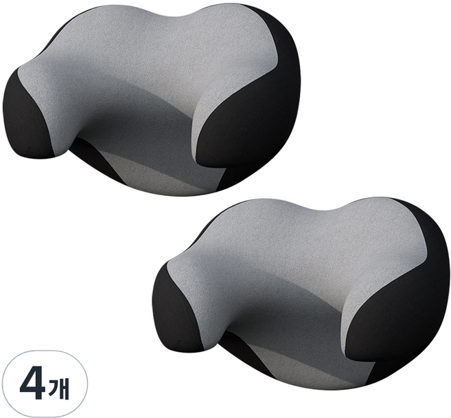 카템 허그미 차량용 목 쿠션 CT156 31.5 x 21 cm, 블랙 그레이, 4개