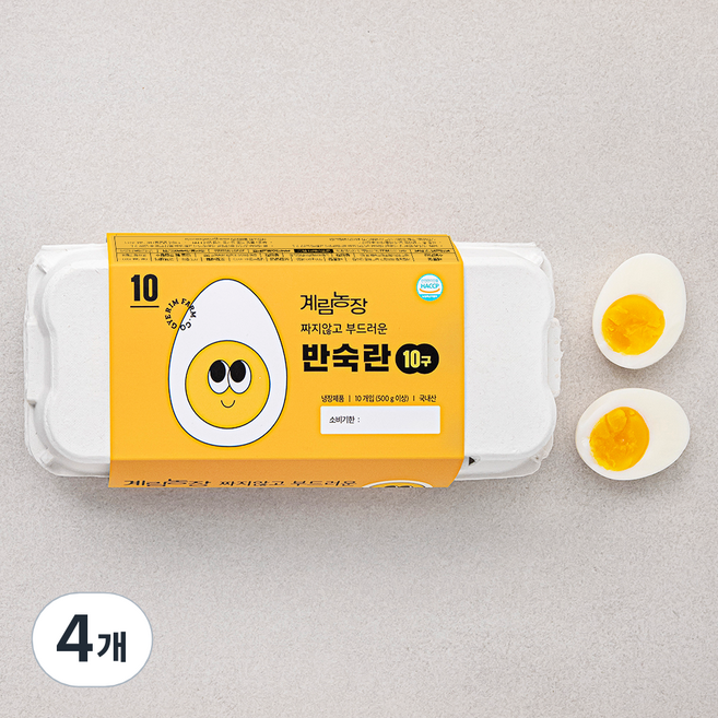 계림농장 짜지않고 부드러운 반숙란 10구, 4개