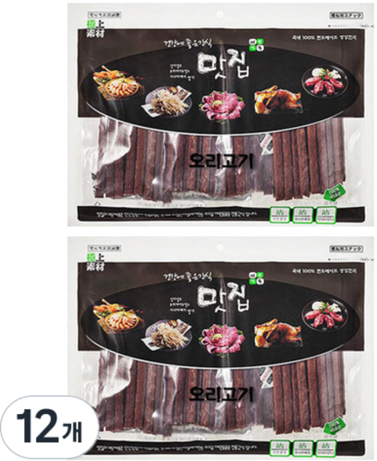극상소재 반려동물 맛집 건강에 좋은 간식, 12개, 오리고기