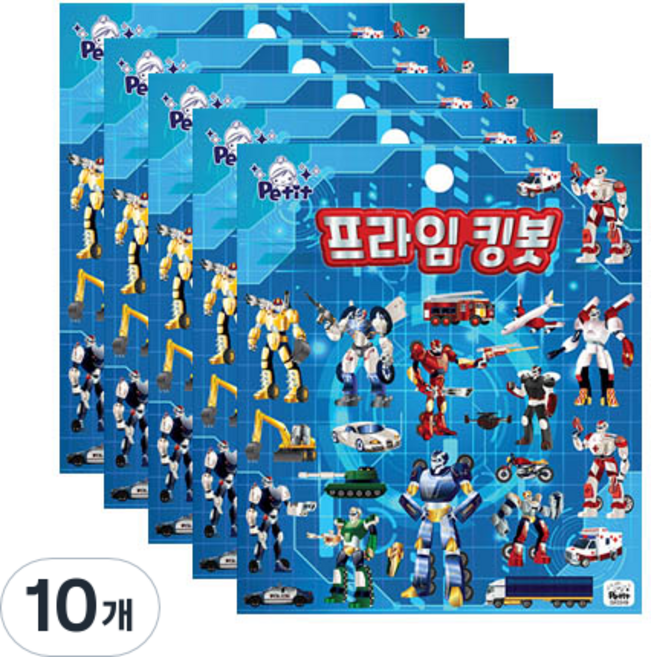 쁘띠팬시 푹신 프라임킹봇 빅스티커 DA5549, 혼합색상, 10개