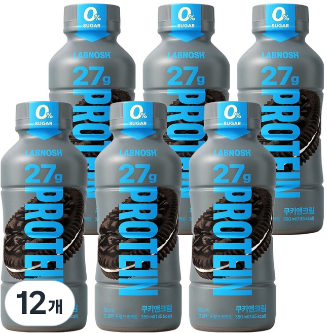 랩노쉬 프로틴 드링크 퍼펙트 쿠키앤크림, 12개, 350ml