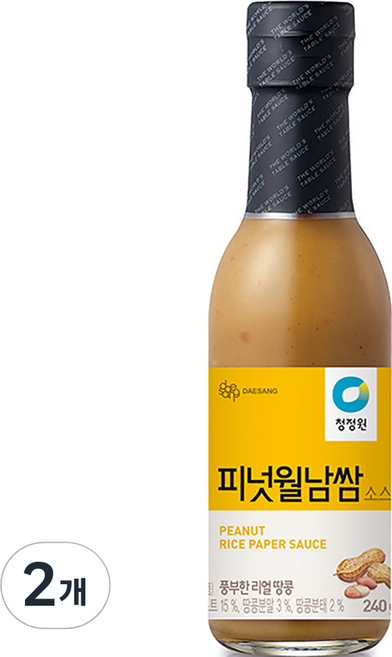 청정원 피넛월남쌈 소스, 240g, 2개