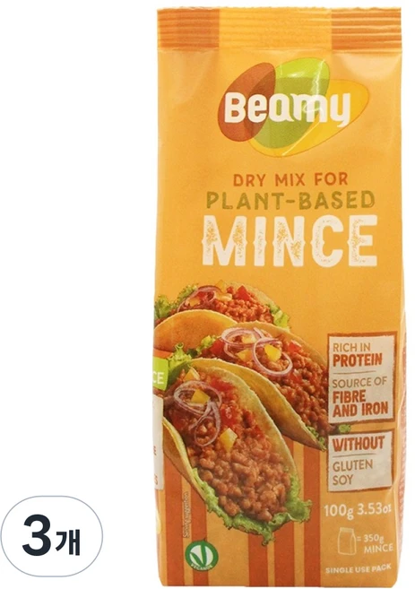 비미 마티노로씨 식물성 다진고기맛 드라이 믹스, 100g, 3개 - 쿠팡