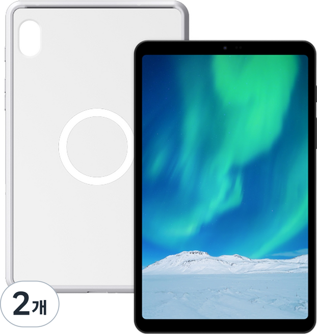 아이뮤즈 뮤패드 K8 전용 마그네틱 TPU 케이스, 그레이+반투명, 2개