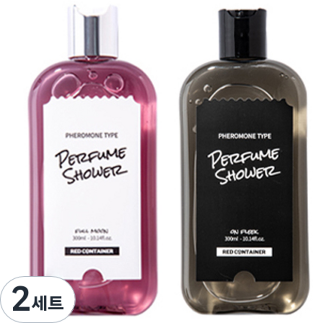 레드컨테이너 페로몬 타입 퍼퓸 샤워젤 온플릭 300ml + 풀문 300ml, 2세트