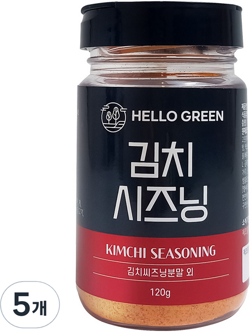 헬로우그린 김치 시즈닝 분말, 5개, 120g