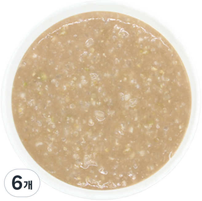 짱죽 실온 이유식 중기 죽1 8개월부터, 160g, 6개, 혼합맛(한우/병아리콩)